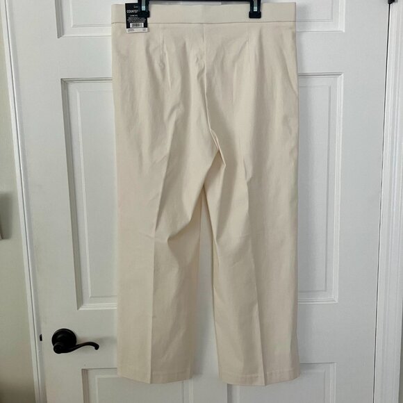 Counterparts Ivory Wide Leg Pull Up Pants Size Large - Picture 2 of 4